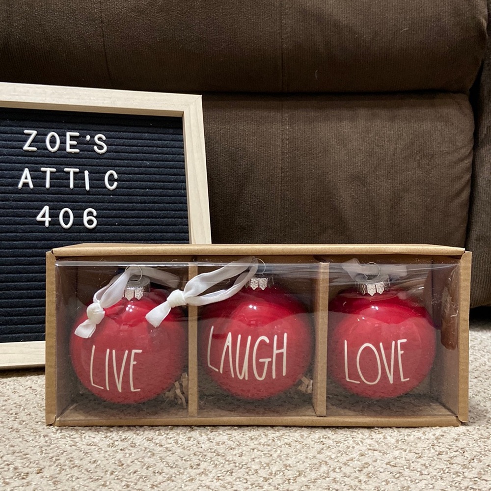 Rae Dunn LIVE LAUGH LOVE Ornaments